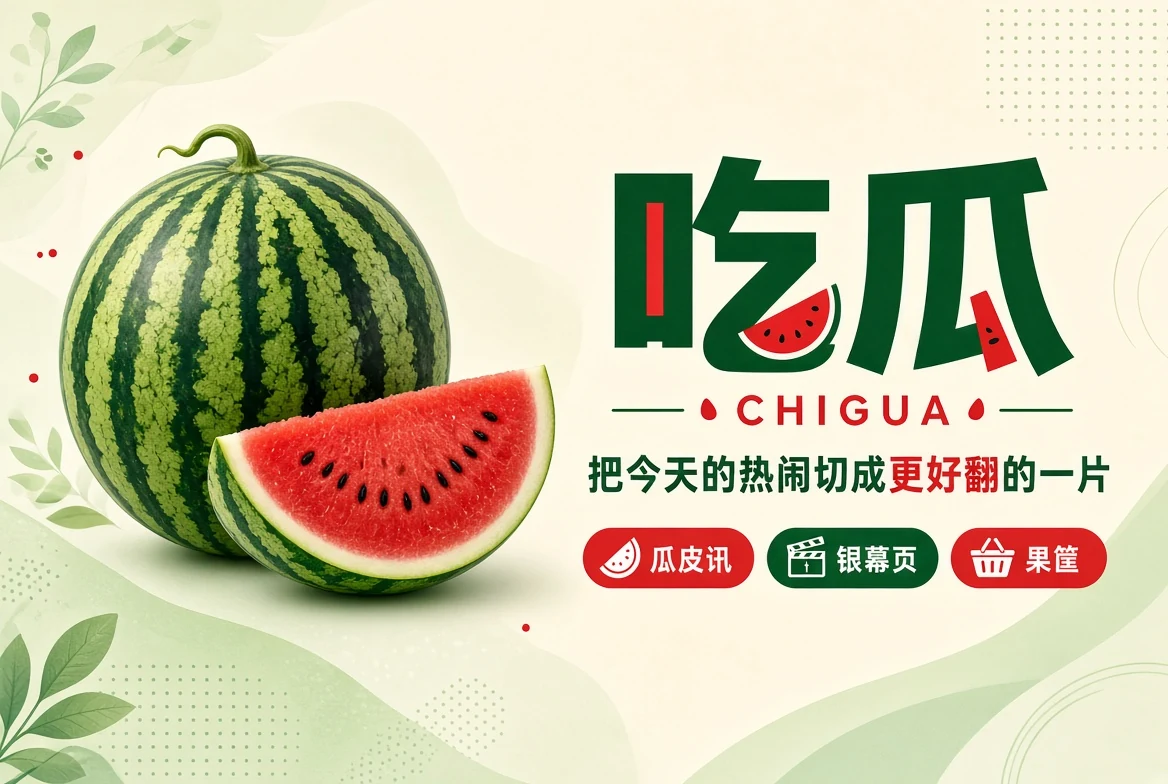 吃瓜品牌视觉与今日内容导览